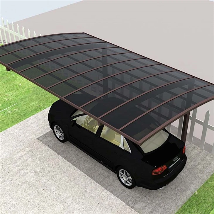 Strong Aluminum Structure Carport Free Standing Polycarbonate Roofing